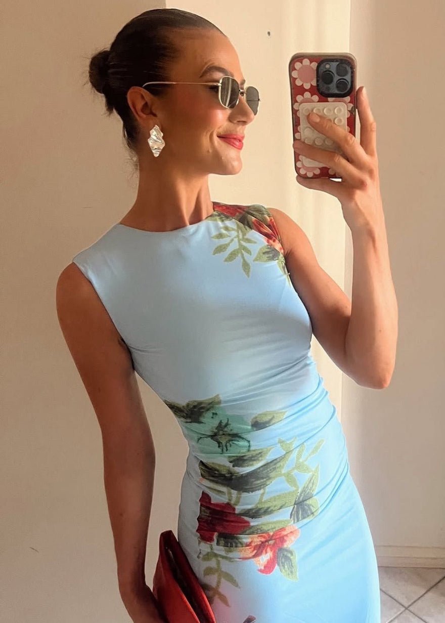 Aston Studio S Ariel Dress In Pool Bouquet photo 4