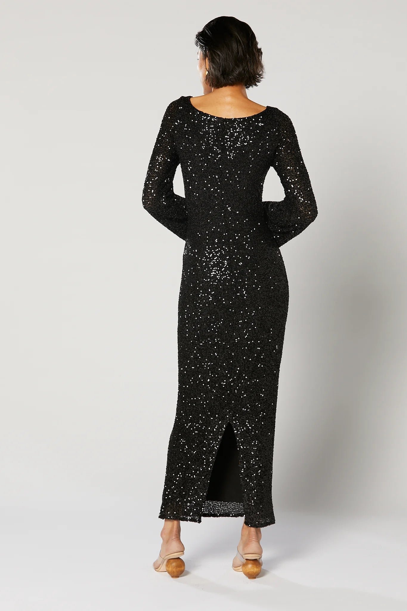 WINONA HALLE MIDI DRESS - BLACK photo 3