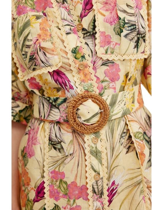 Significant Other Lark Mini Dress in Honey Botanical photo 4