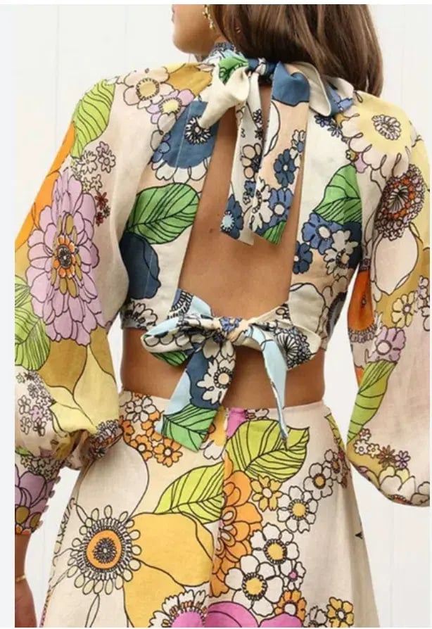 Alemais Farrah Cut Out Dress Floral Size 8 photo 4