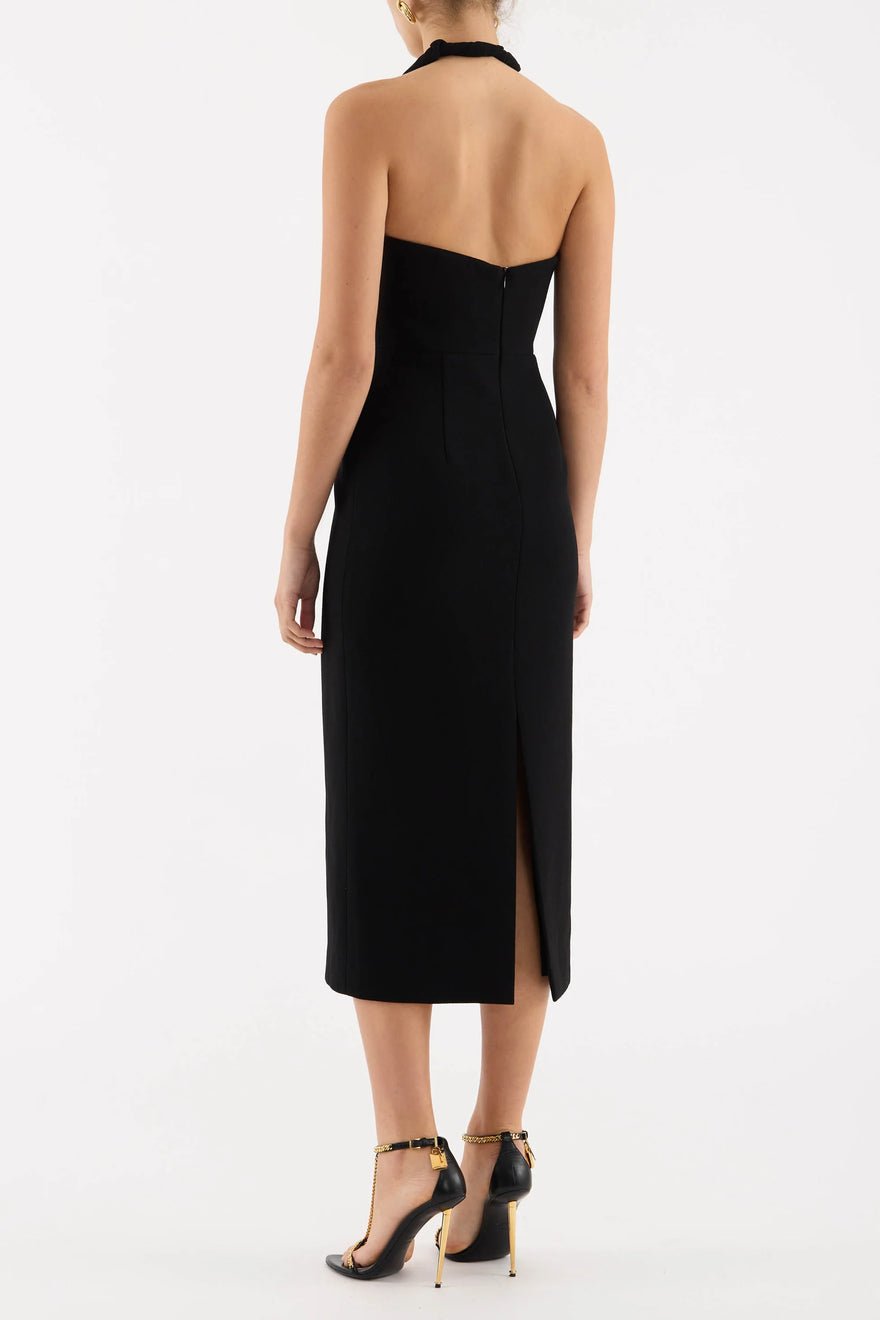 Rebecca Vallance Aria Halter Dress - Black photo 3