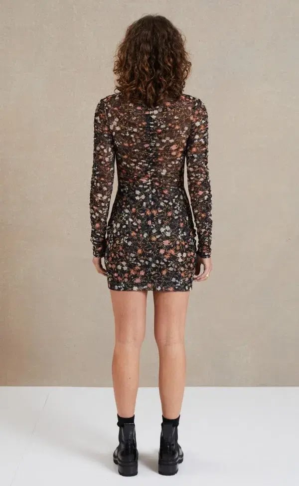 Bec & Bridge Midnight Fauna Mini Dress Print Size 8 photo 3