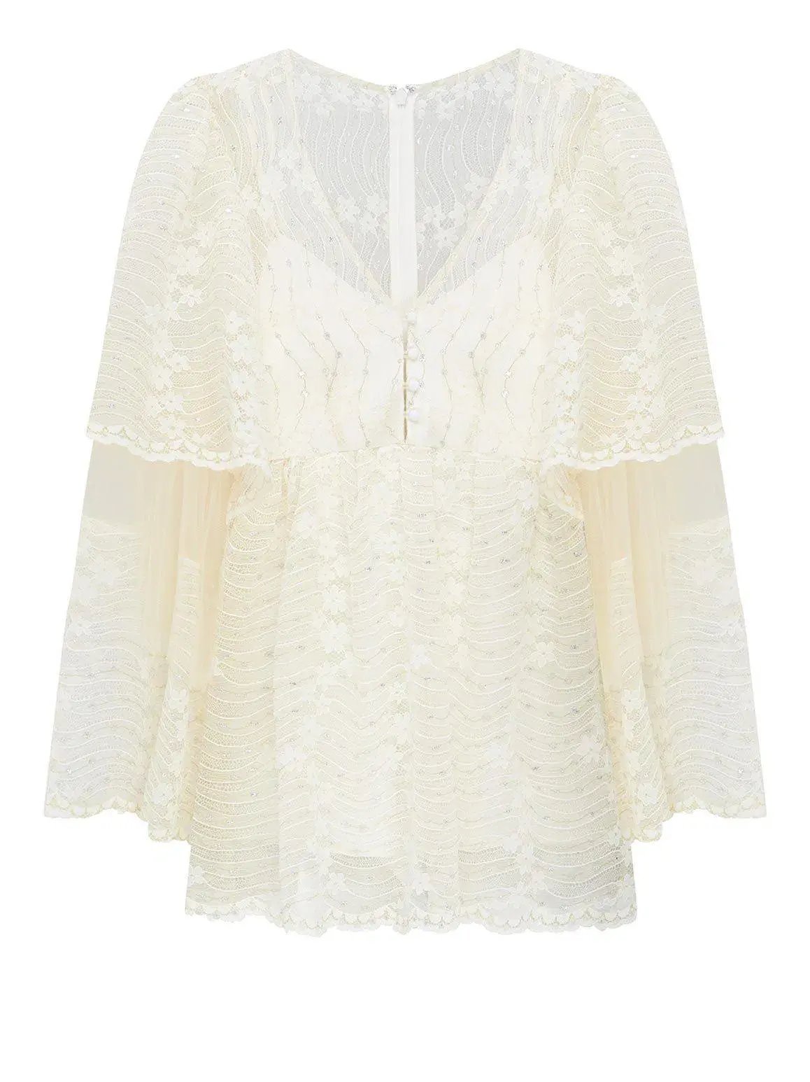 ALICE MCCALL CREME MOONSTRUCK MINI DRESS - SIZE 12 AU/8 US (RRP $395) photo 5