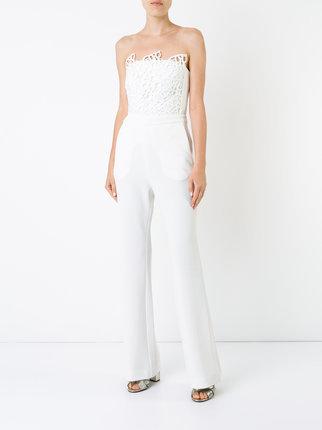 Rebecca Vallance Sophia Lace Jumpsuit in Ivory size 10 photo 2