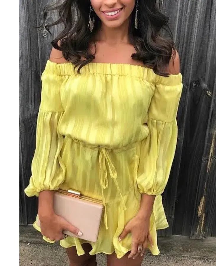 Mossman The Liar Liar Mini Dress in Yellow Size 10 photo 3