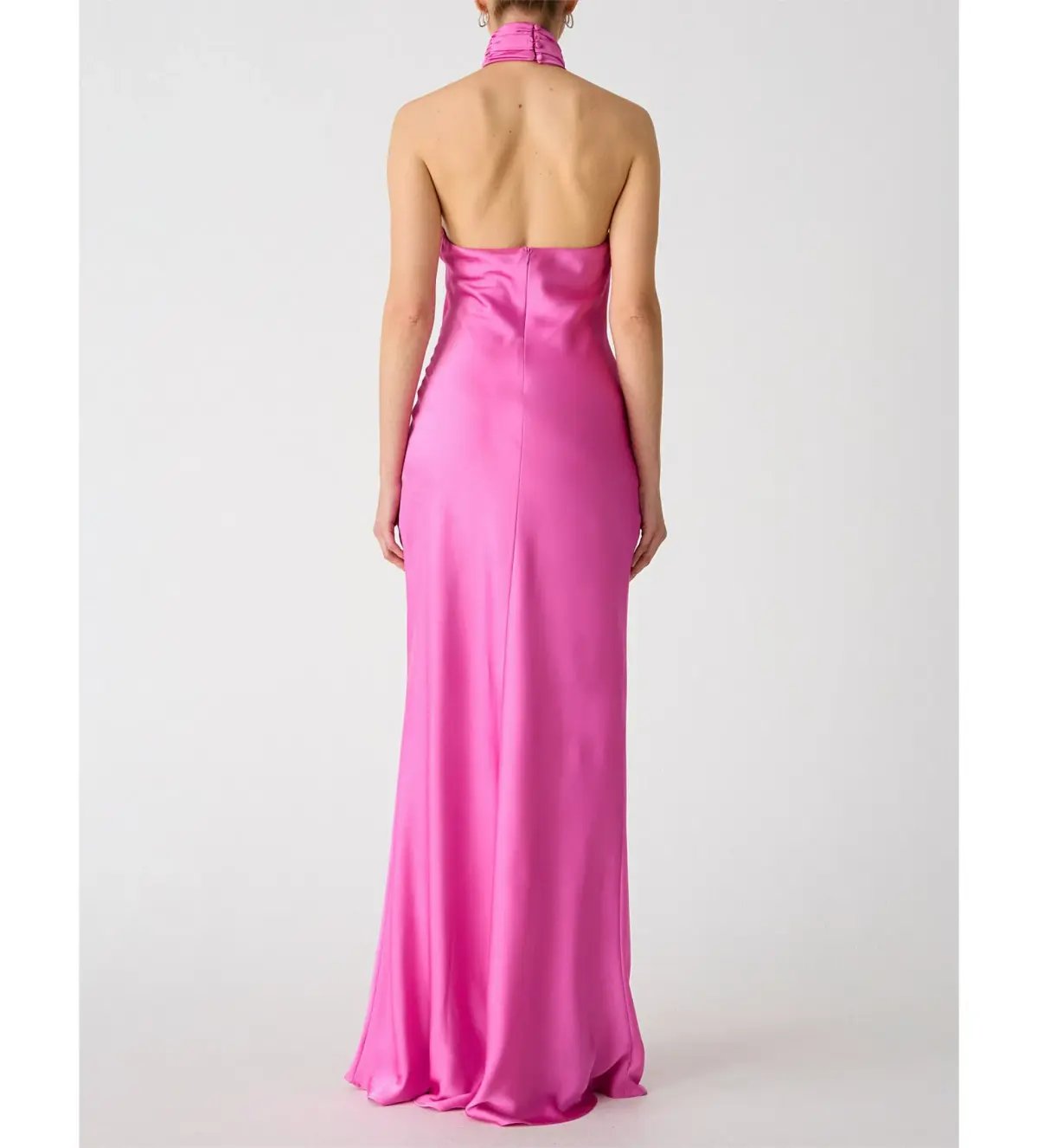 Misha Teresa Rosette Detail Satin Gown Purple Rose Size 6/XS photo 4