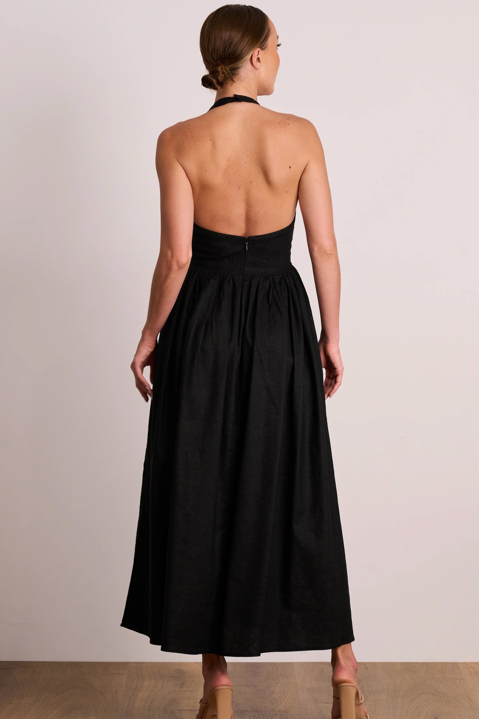 PASDUCHAS JOYRIDE HALTER MIDI DRESS - BLACK photo 4