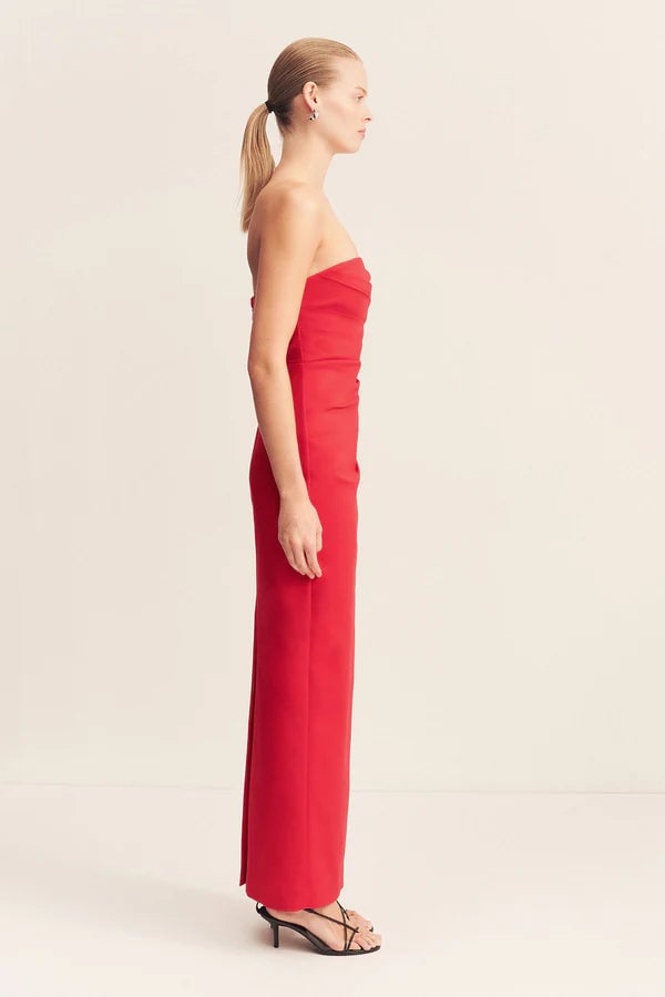 Shona Joy Lani Strapless Draped Maxi Dress - Chilli photo 3