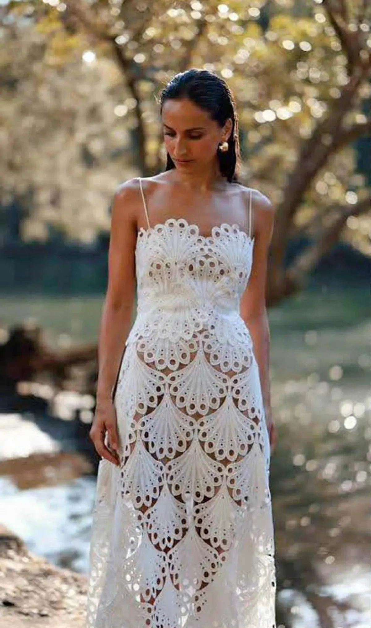 Sheike Ella Lace Maxi Dress White Size 8 / S photo 5