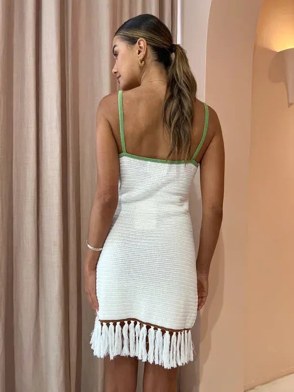 Viktoria & Woods Psychedelic Dress Ivory/Emerald Multi Size 4/Au 14 photo 4