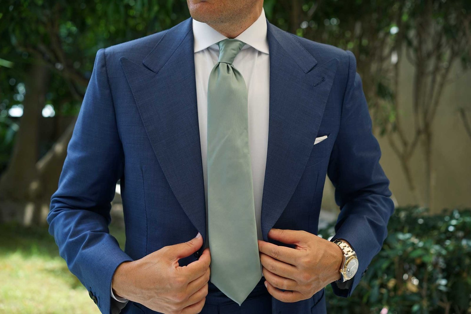 Otaa Sage Satin Necktie photo 3
