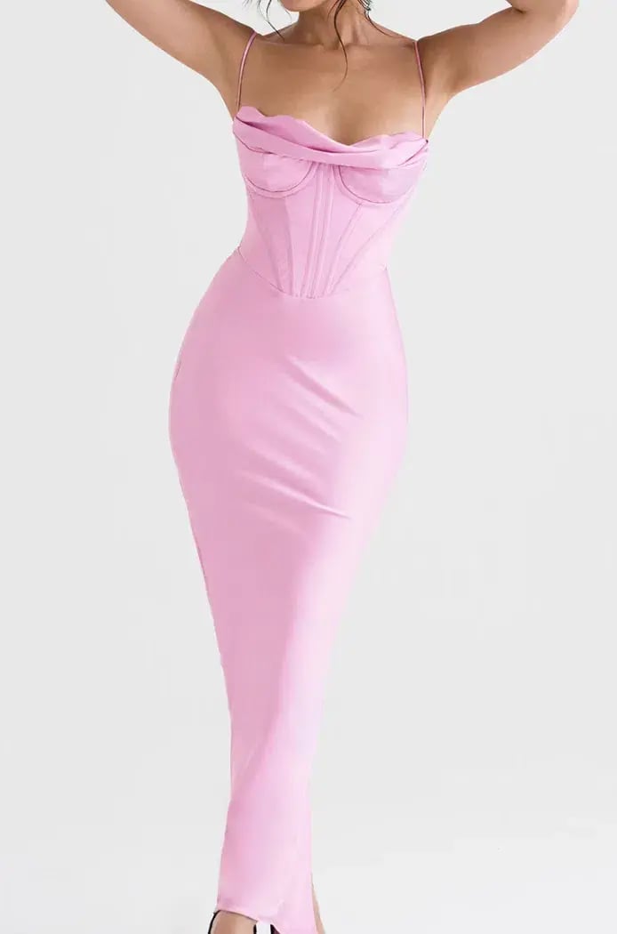 House of CB Charmaine Maxi Dress Pink Size 6 photo 2