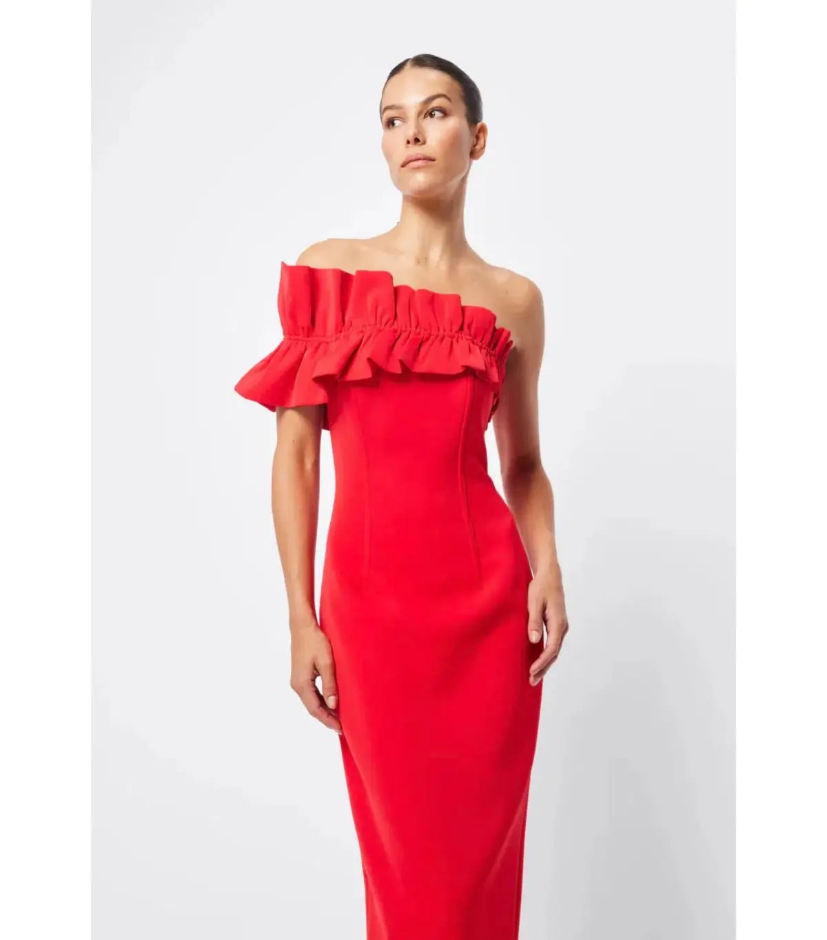 Mossman Soft Spoken Midi Dress Red Size AU 8 photo 4