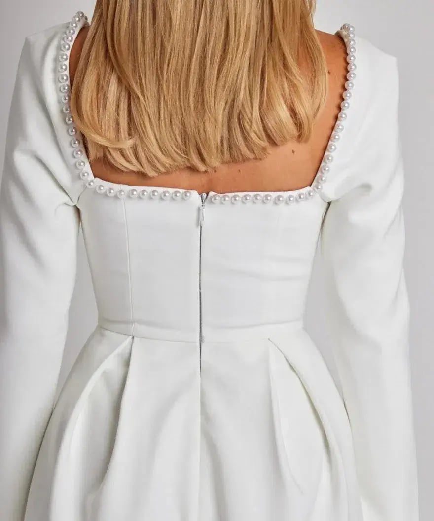 Odd Muse The Ultimate Muse Pearl Mini Dress White Size 10 photo 6
