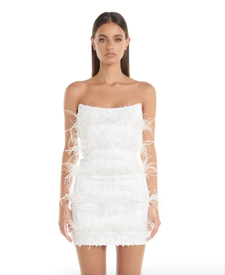 Eliya The Label Tiffany Dress White Size L/Au 12 photo 2