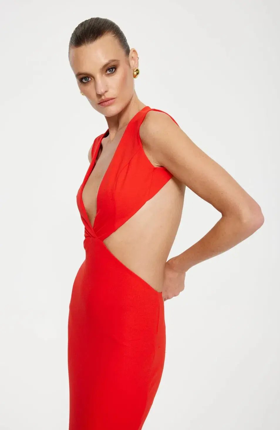 Effie Kats VALENCIA GOWN - CHERRY RED photo 2
