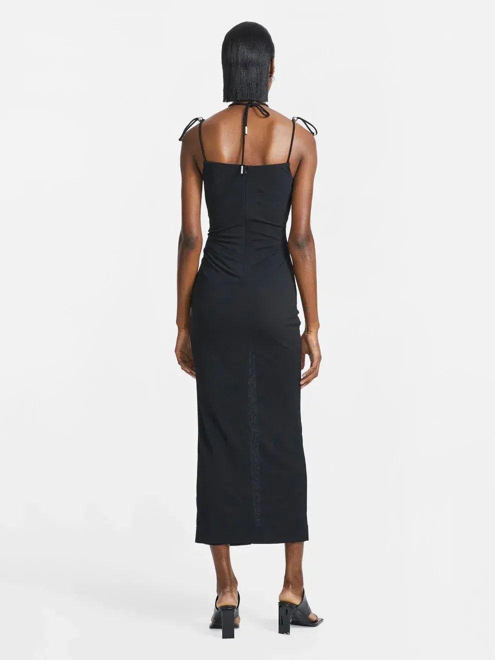 Dion Lee Gathered Butterfly Dress Black Size 8 photo 3