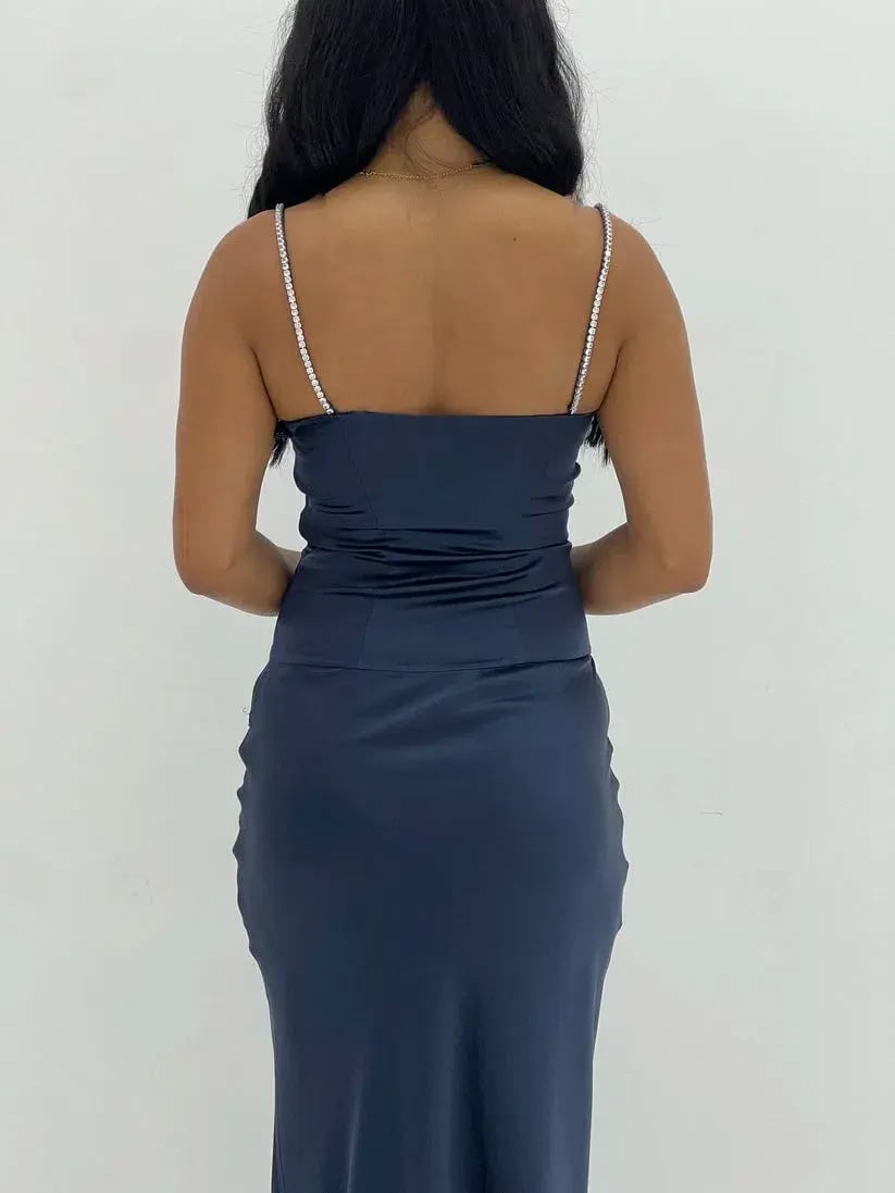 Natalie Rolt Cecilia Gown Maxi Navy Size AU 8 photo 4