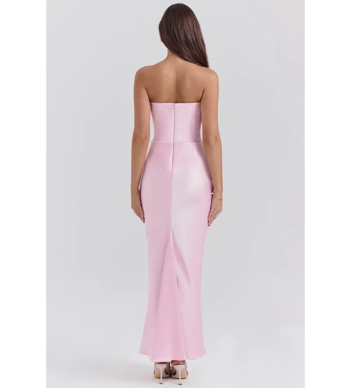 House of CB Persephone Strapless Corse Maxi Dress in Rose Shadow Size AU 8 photo 4
