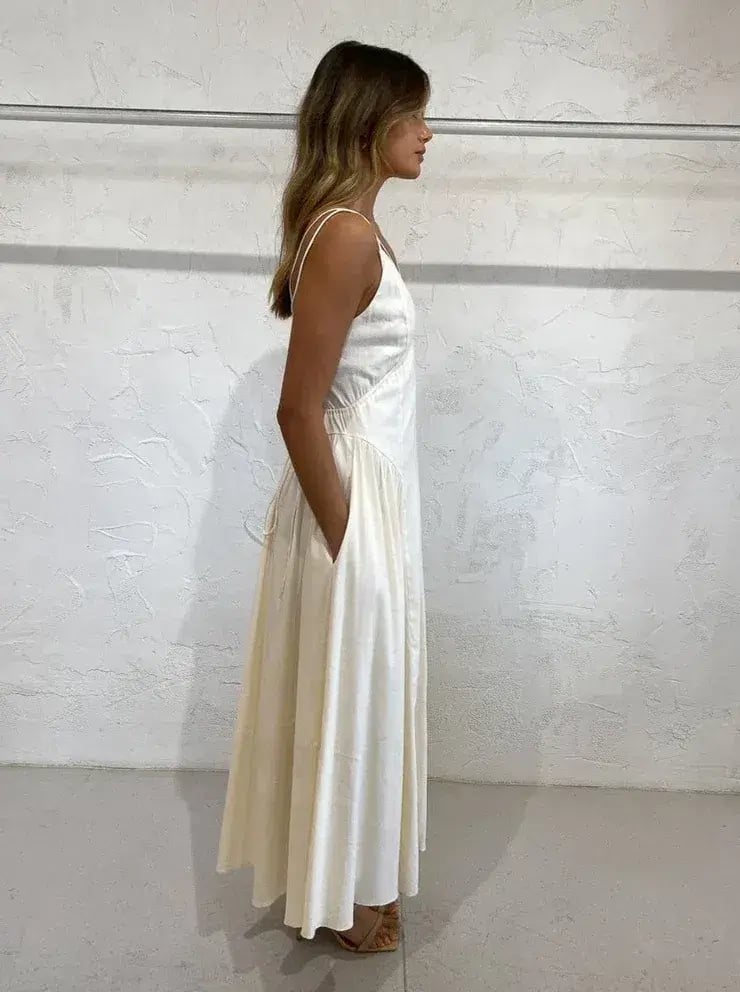 Camilla And Marc Antelao Dress in Cream Size 10 photo 4