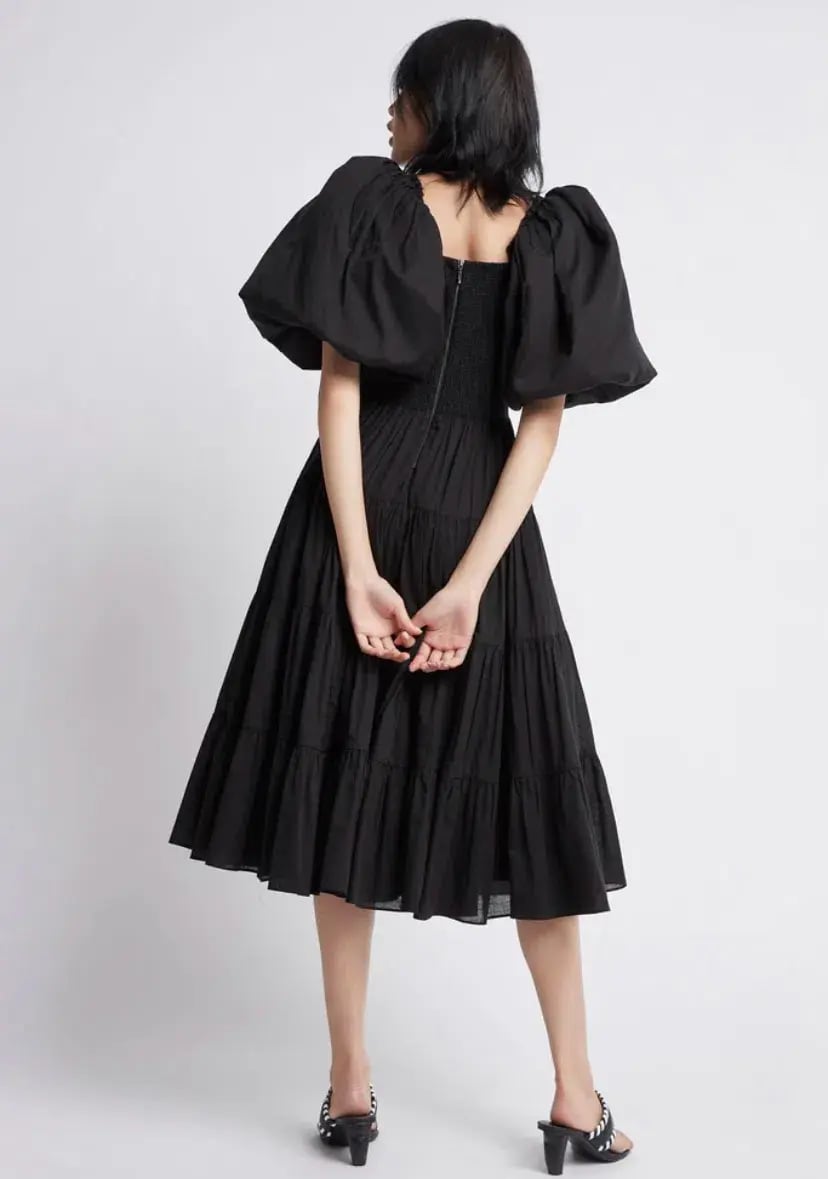 Aje Cherished Midi Dress Black Size 6 photo 3