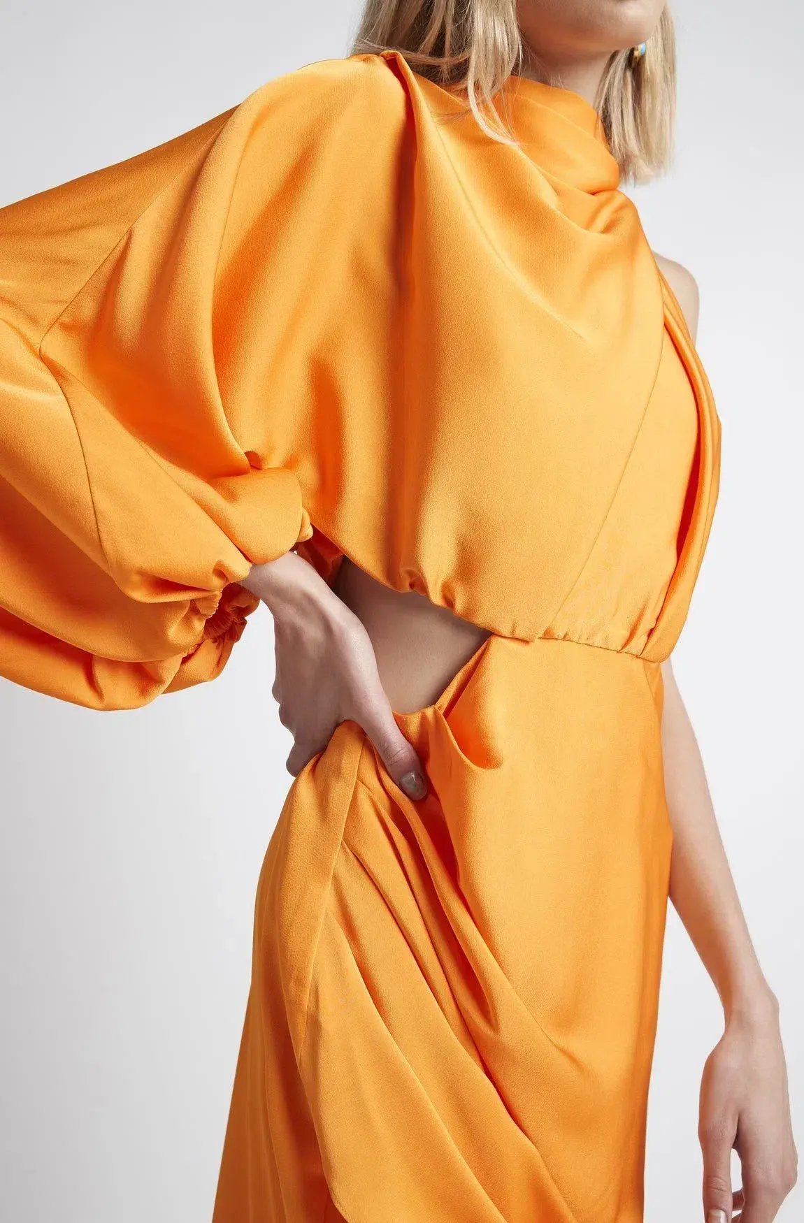 Sheike Juliet Dress Striking Orange Size 8 photo 2