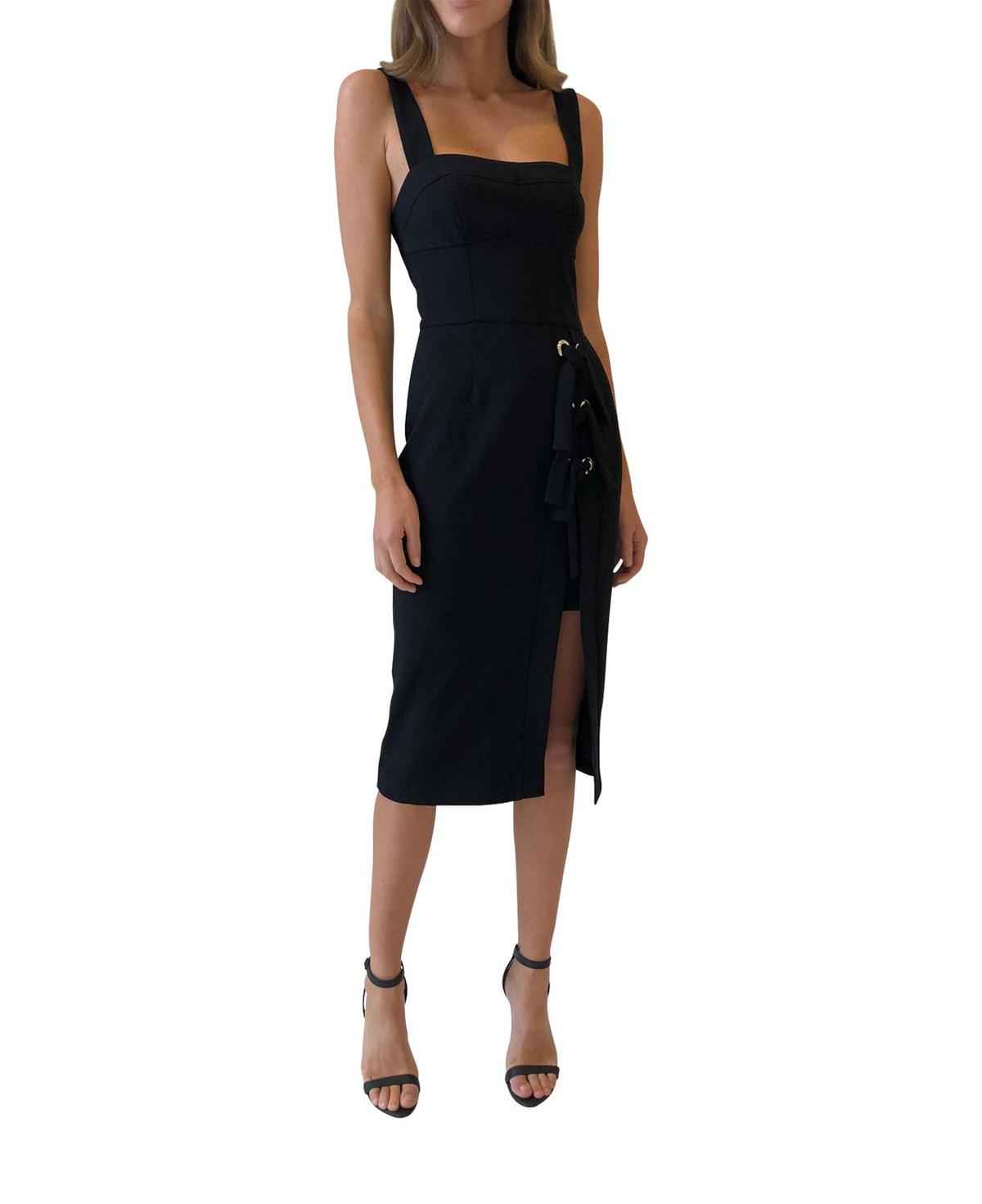 Rebecca Vallance Celestina Tie Dress in Black size 8 photo 2