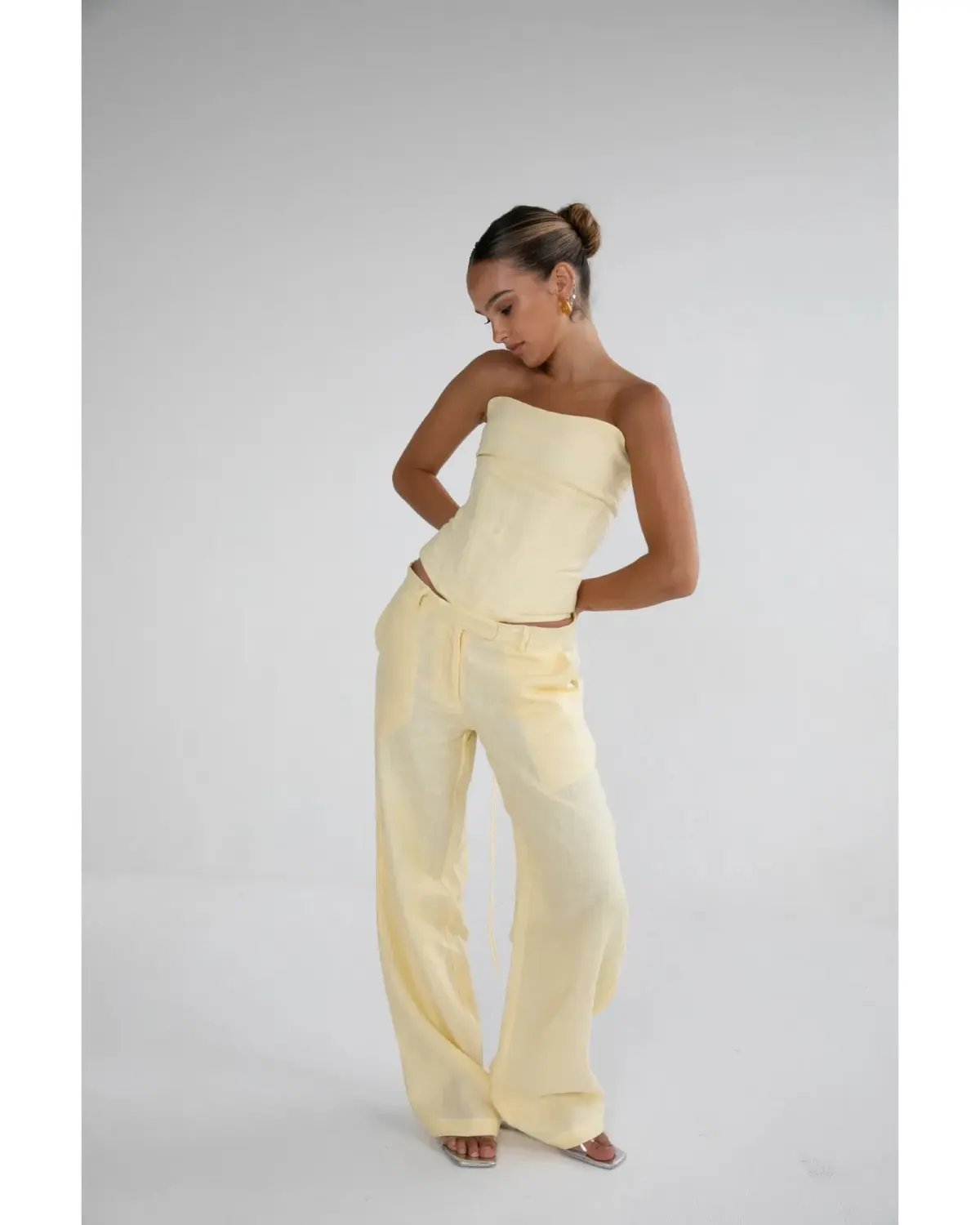 HNTR The Label Luiza Corset & Ipanema Pant Lemon Size XS / AU 8 photo 2