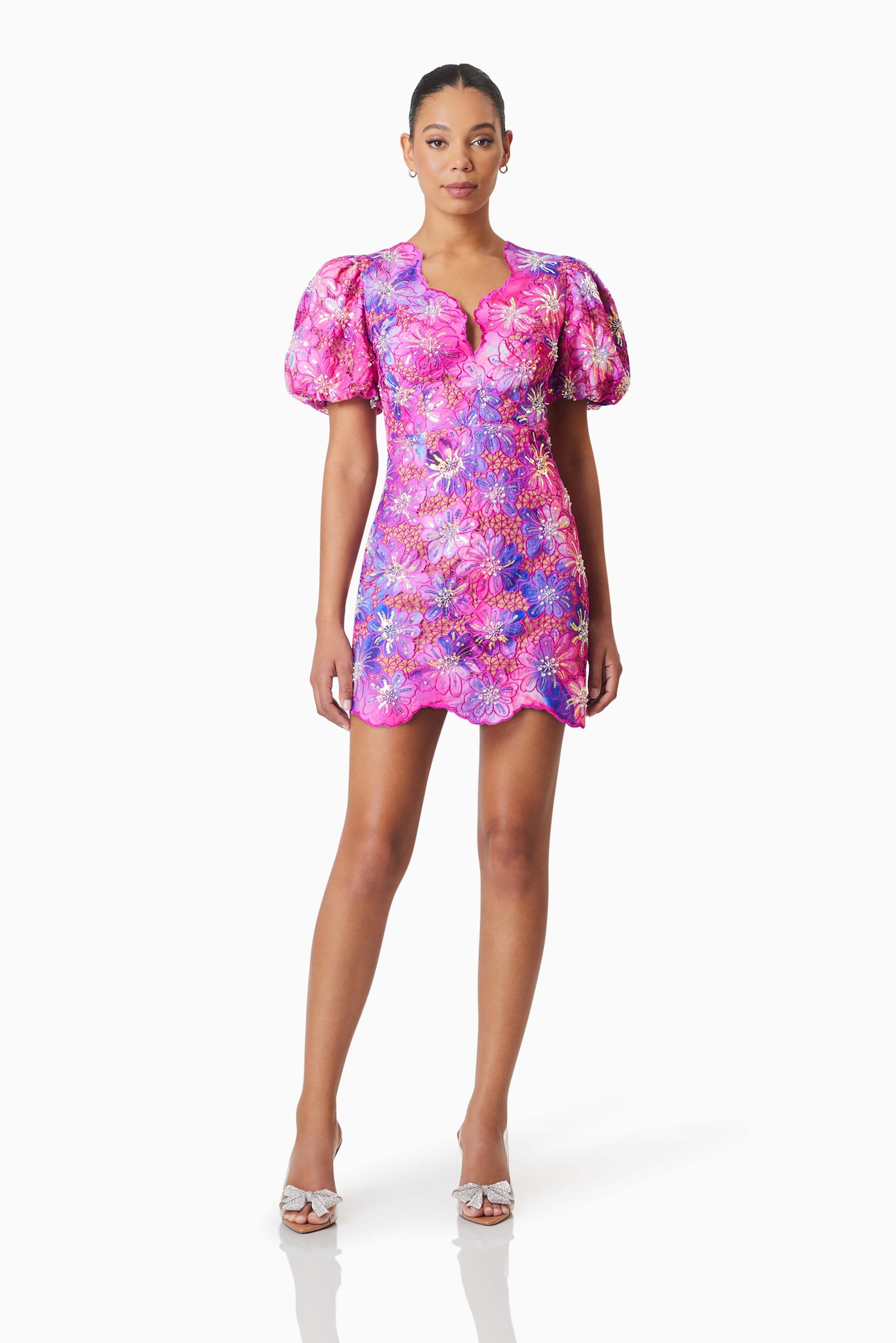 ELLIATT ABRIELLE MINI DRESS - PURPLE MULTI photo 3