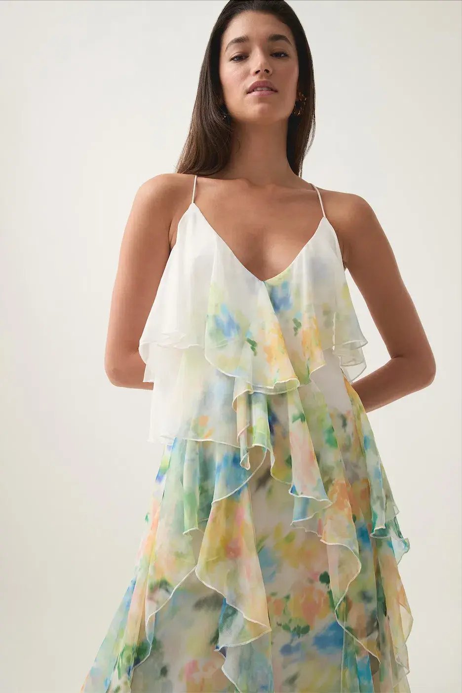 Aje Dreamscape Frill Maxi Dress in Floral Haze Size AU 8 photo 4