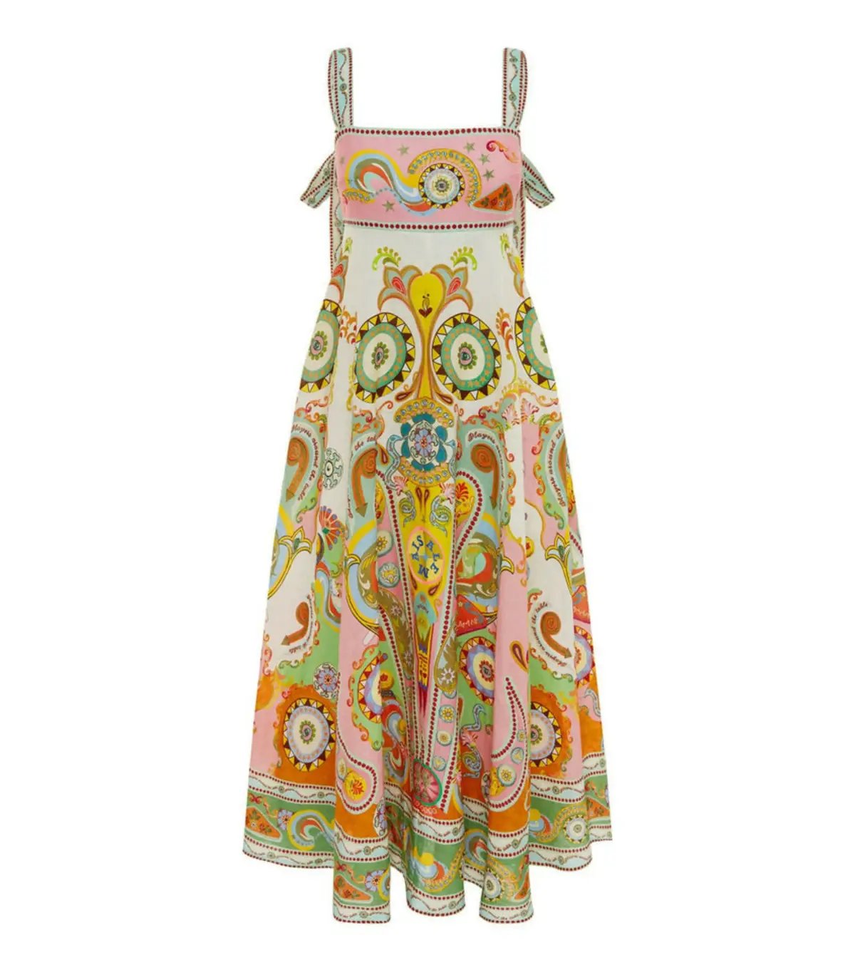 Alemais Pinball Linen Midi Dress Multi Size AU 16 photo 3