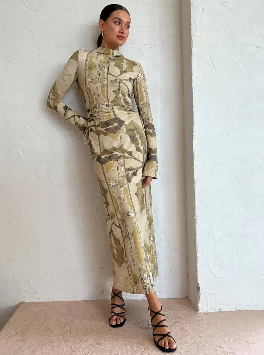 Camilla and Marc Kyha Midi Dress Print Size 8 photo 2