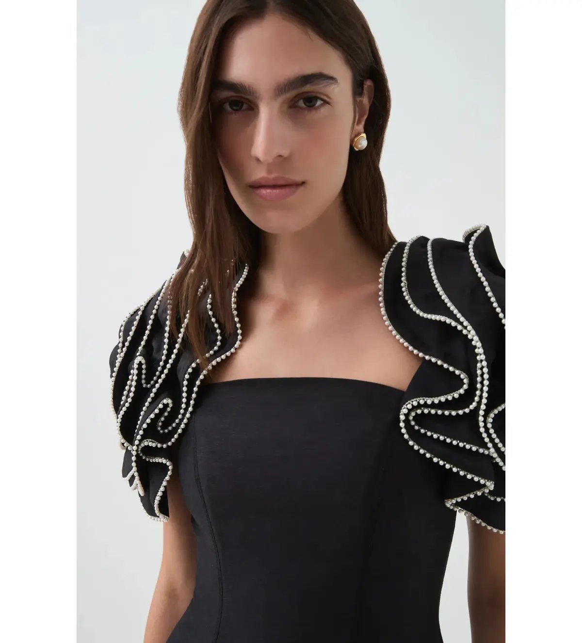 Aje Twyla Midi Dress Black Size 10 photo 5