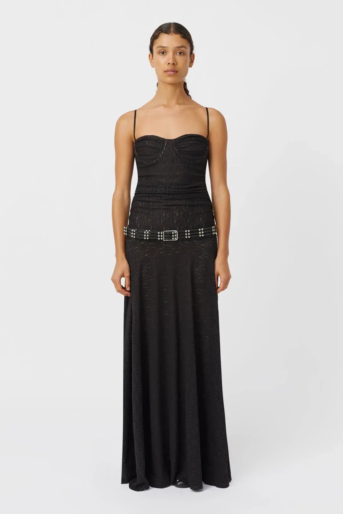 Camilla & Marc Camille Lace Maxi Dress Black Size 8 photo 2