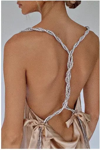 Sisters the Label Chloe Multiway Mini Dress Pearl Silk One Size photo 7
