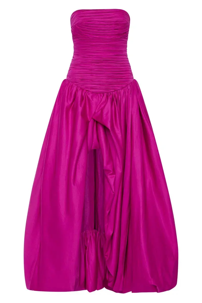 Aje Violette Bubble Hem Maxi Dress Magenta Size 8 photo 3