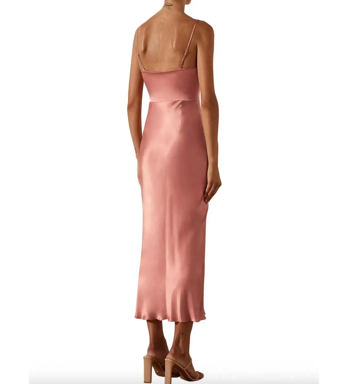 Shona Joy Eloise Lace up Midi Dress Antique Rose Size 6 photo 3