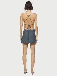 Bec & Bridge Heidi Apron Mini Dress Charcoal Size 8 photo 4
