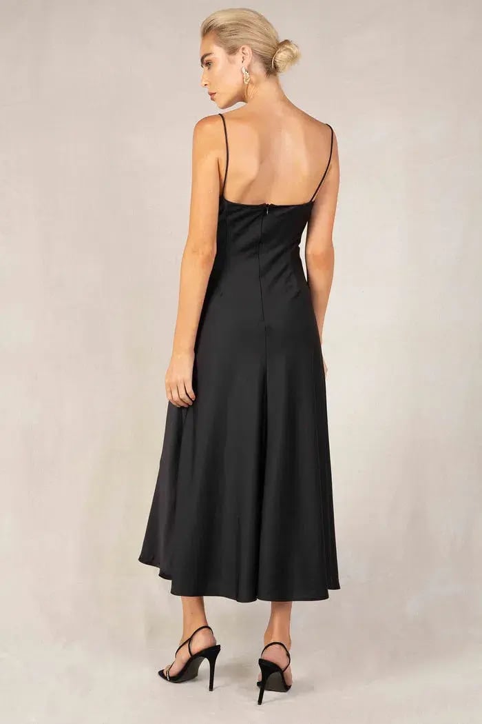 Misha Romancia Midi Dress Black Size 10 photo 2