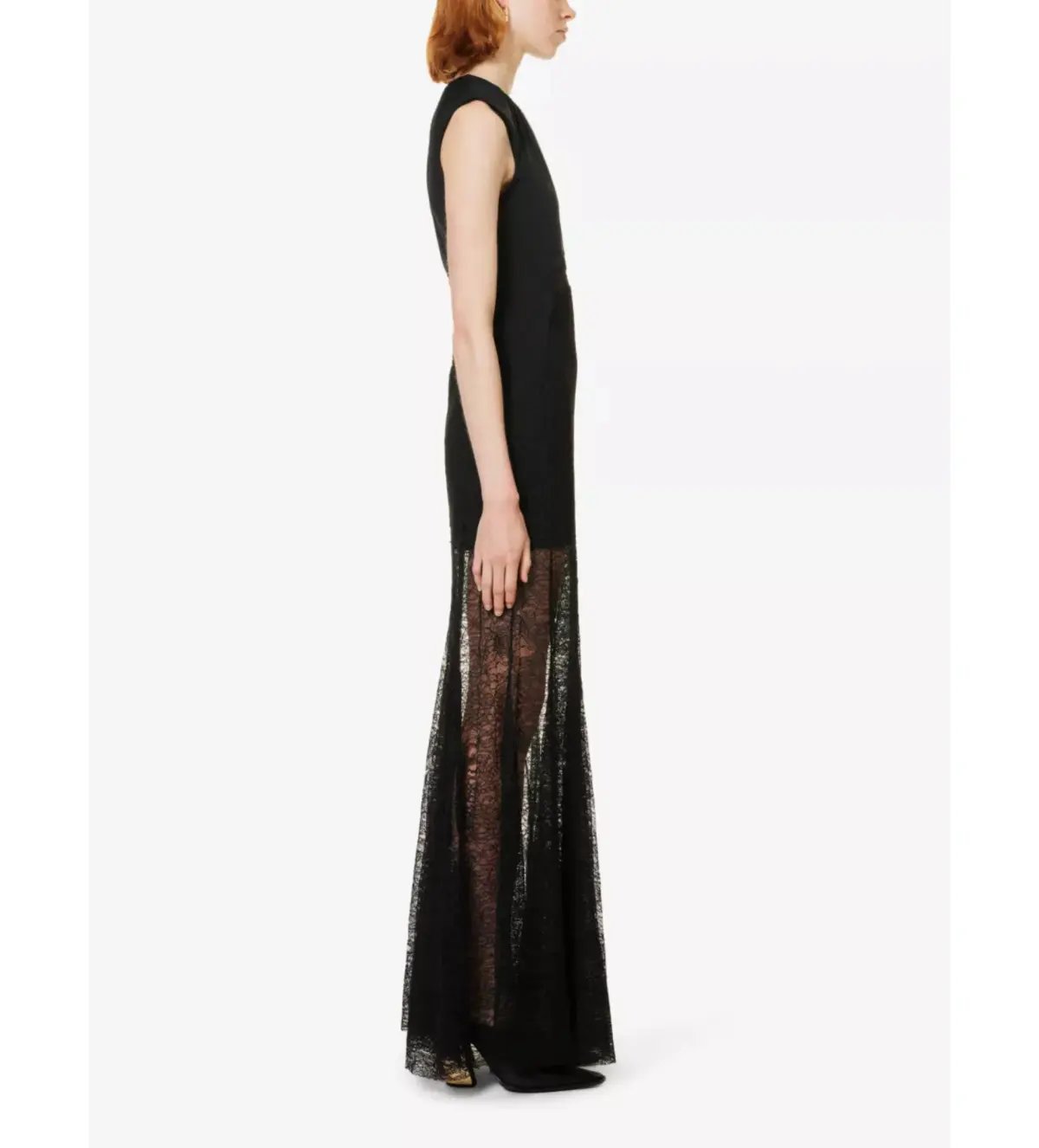 Camilla and Marc Angelo Lace Skirt Woven Maxi Dress Black Size AU 10 photo 2