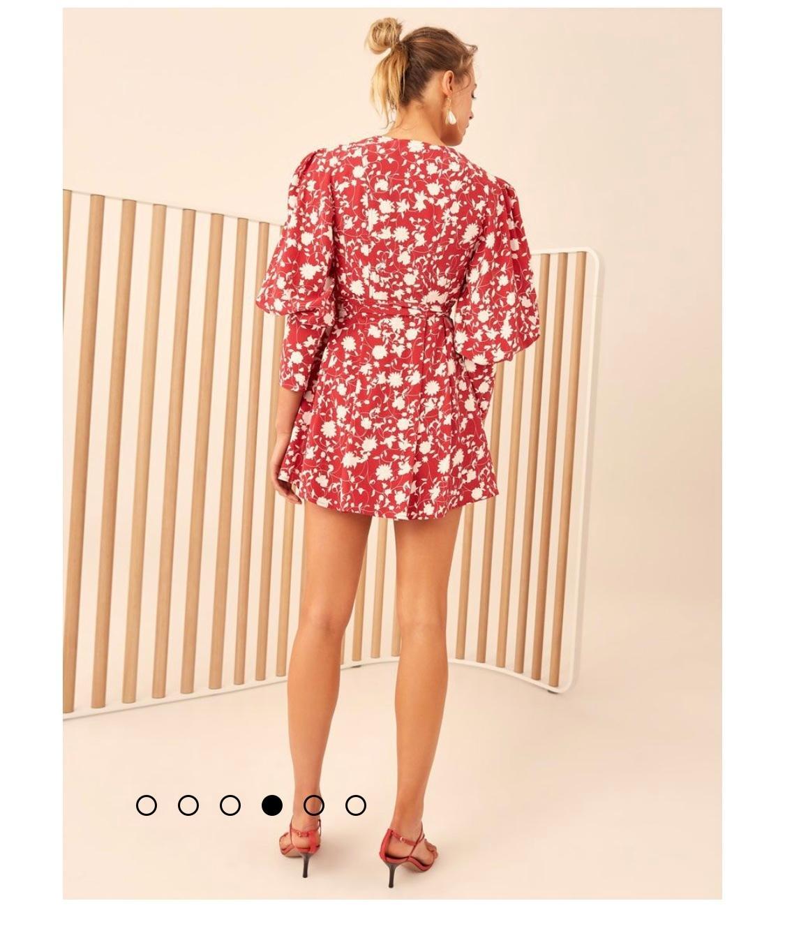 C/MEO Collective Opacity Dress- Chilli Red Floral 10 photo 2