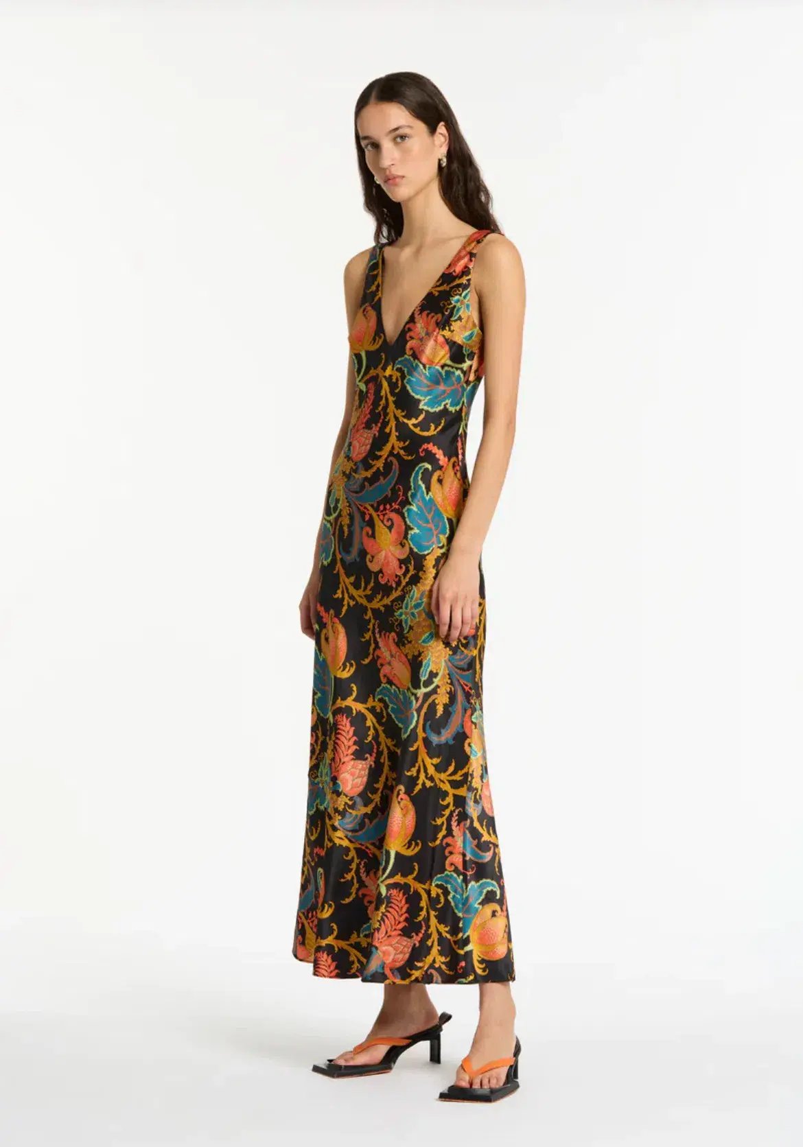 Sir the Label Artiste V Neck Slip Dress Print SIZE 0 photo 2