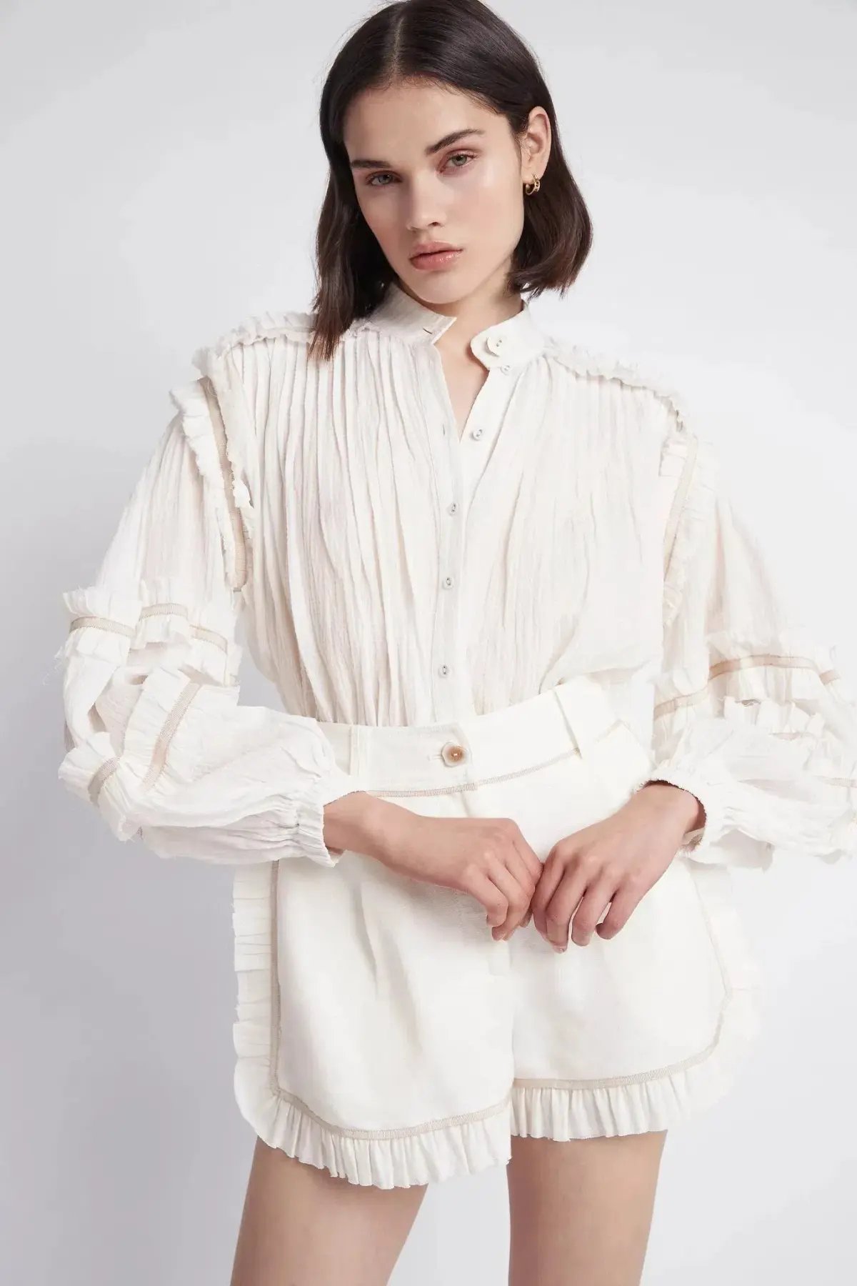 Aje Harvest Blouse White Size 8 photo 2