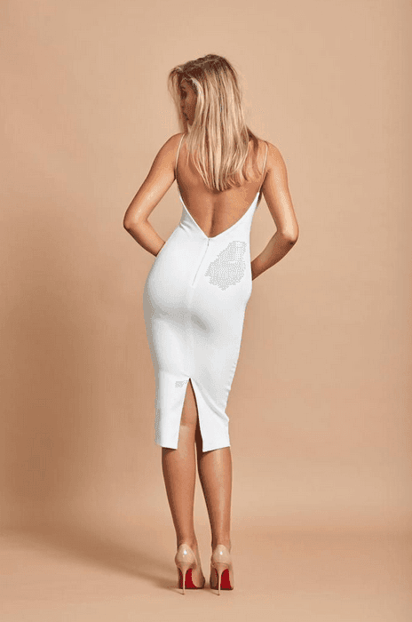 Natalie Rolt Keni Midi Dress white in size 6 photo 2