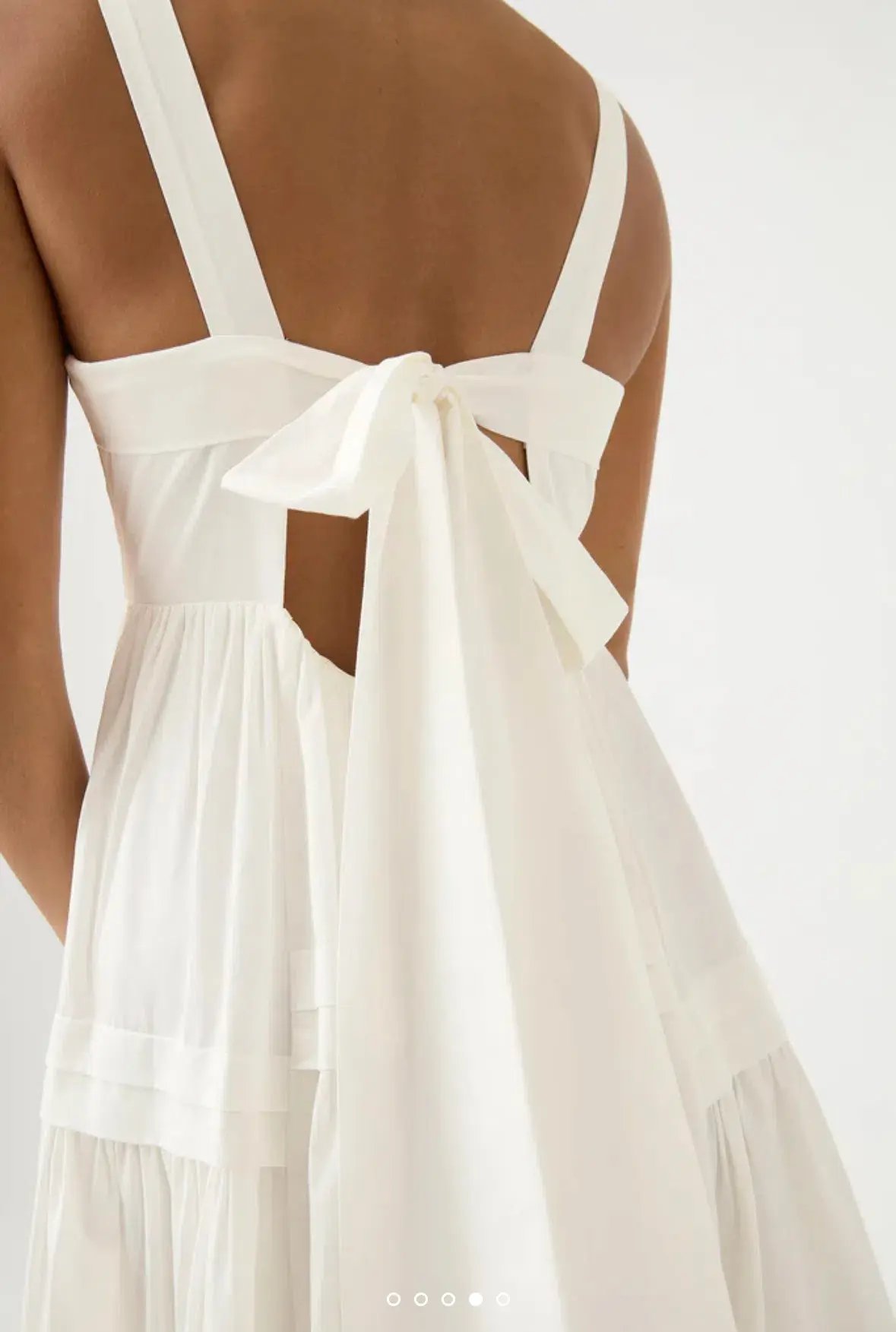 Aje Sophie Tiered Midi Dress Ivory Size 16 photo 4