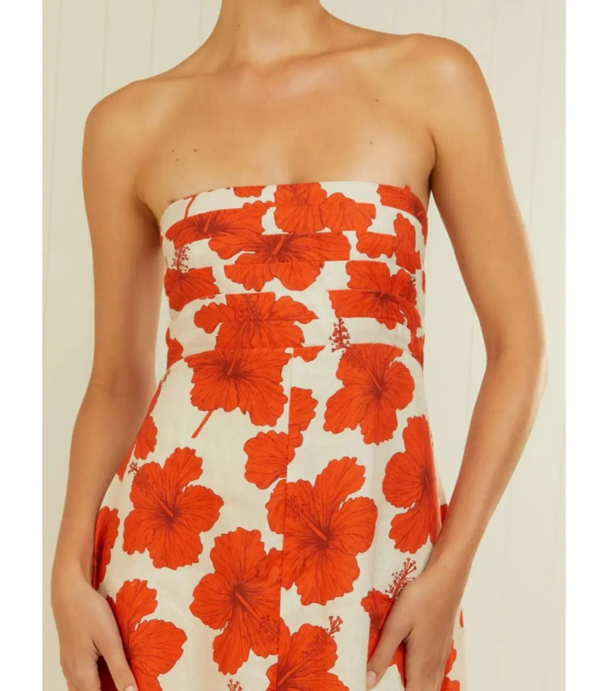 Palm Noosa Primrose Maxi Dress Red Hibiscus Size AU 10 photo 2