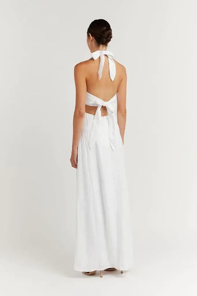 Dissh Layne Halter Midi Dress White Size 8 photo 4