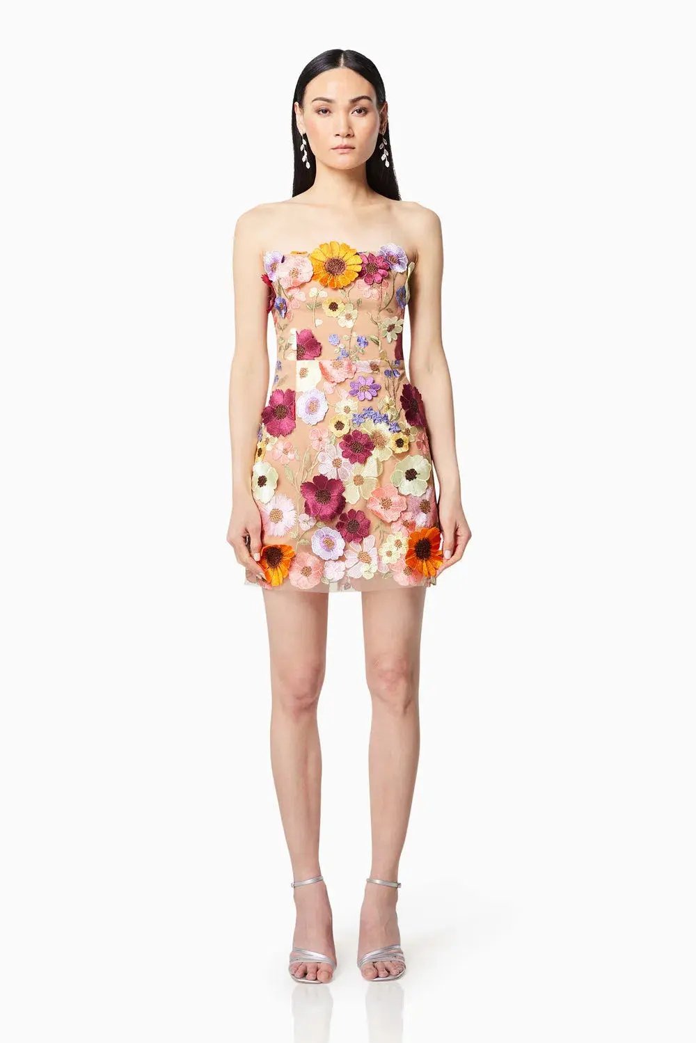 Elliatt Arabella Strapless Mini Dress in Multi Size 10 photo 2