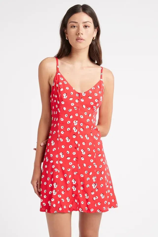 Kookaï Ivy Button Mini Dress Red Size 6 photo 2