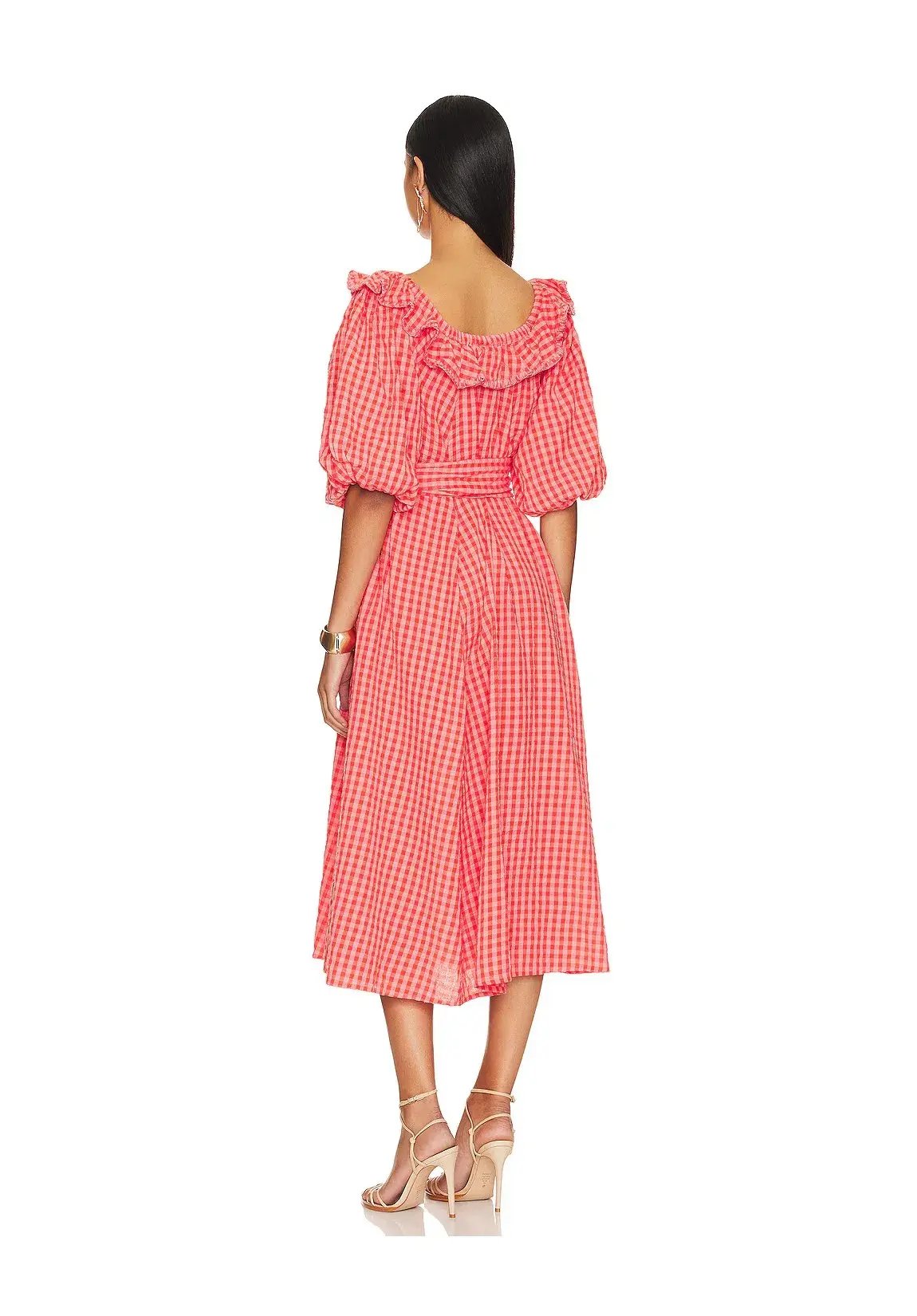 Spell Strawberry Fields Midi Dress Pink Size L/ AU 12 photo 3
